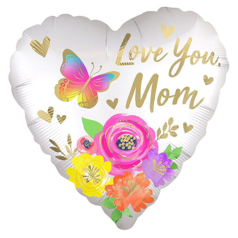 Foil Balloon Love You Mom 18 Inch