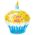 Foil Balloon Make A Wish Cupcake