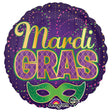 Mardi Gras Confetti Foil Balloon 18 Inch