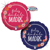 Foil Balloon 18 Inch Mejor Mamá Floral