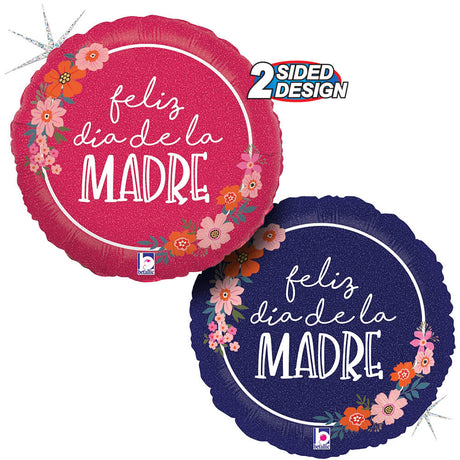 Foil Balloon 18 Inch Mejor Mamá Floral
