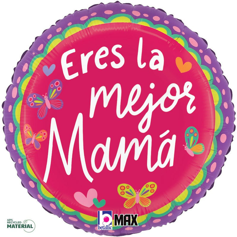 Foil Balloon Mejor Mama Mariposa