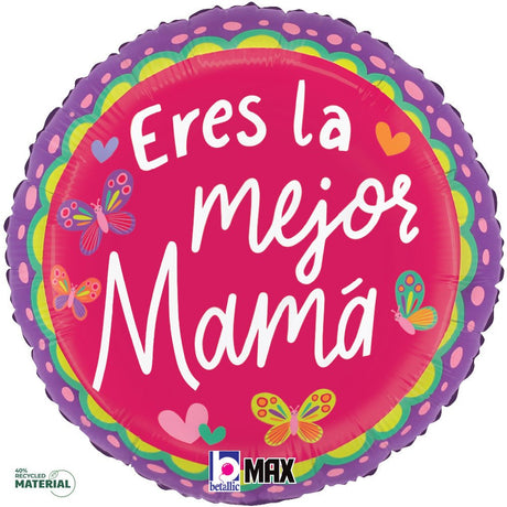 Foil Balloon Mejor Mama Mariposa