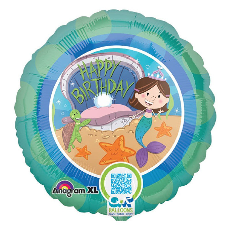 Mermaid Birthday Foil Balloon