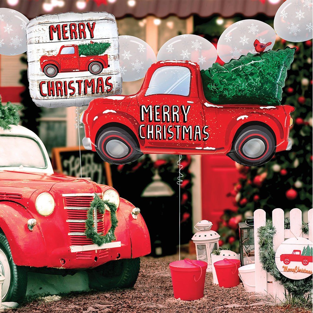 Christmas Truck Foil Balloon