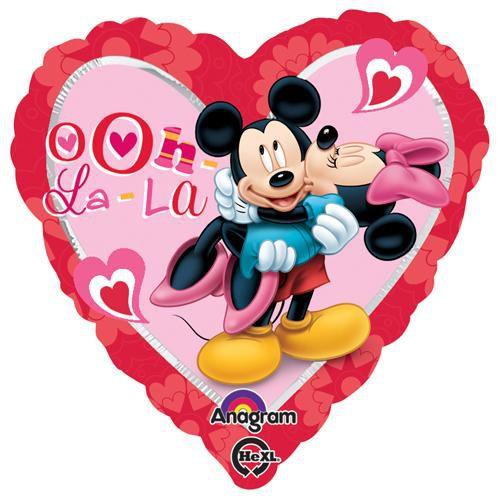 Foil Balloon Mickey & Minnie Heart 18 Inch