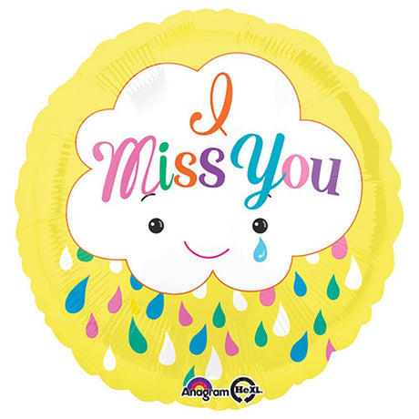 Foil Balloon 18 Inch Miss You Cloud