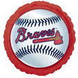 Foil Balloon Atlanta Braves Baseball 18 Inch