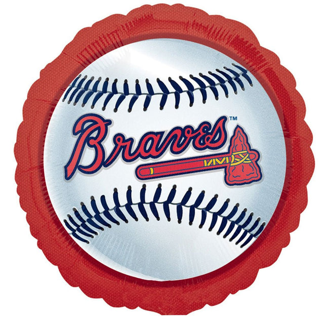 Foil Balloon Atlanta Braves Baseball 18 Inch