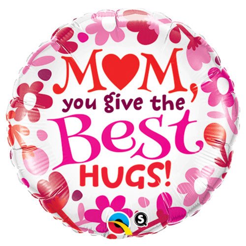 Foil Balloon Mom Best Hugs 18 Inch