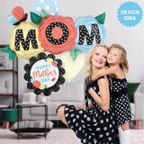 Mother's Day Butterfly Dots Foil Balloon
