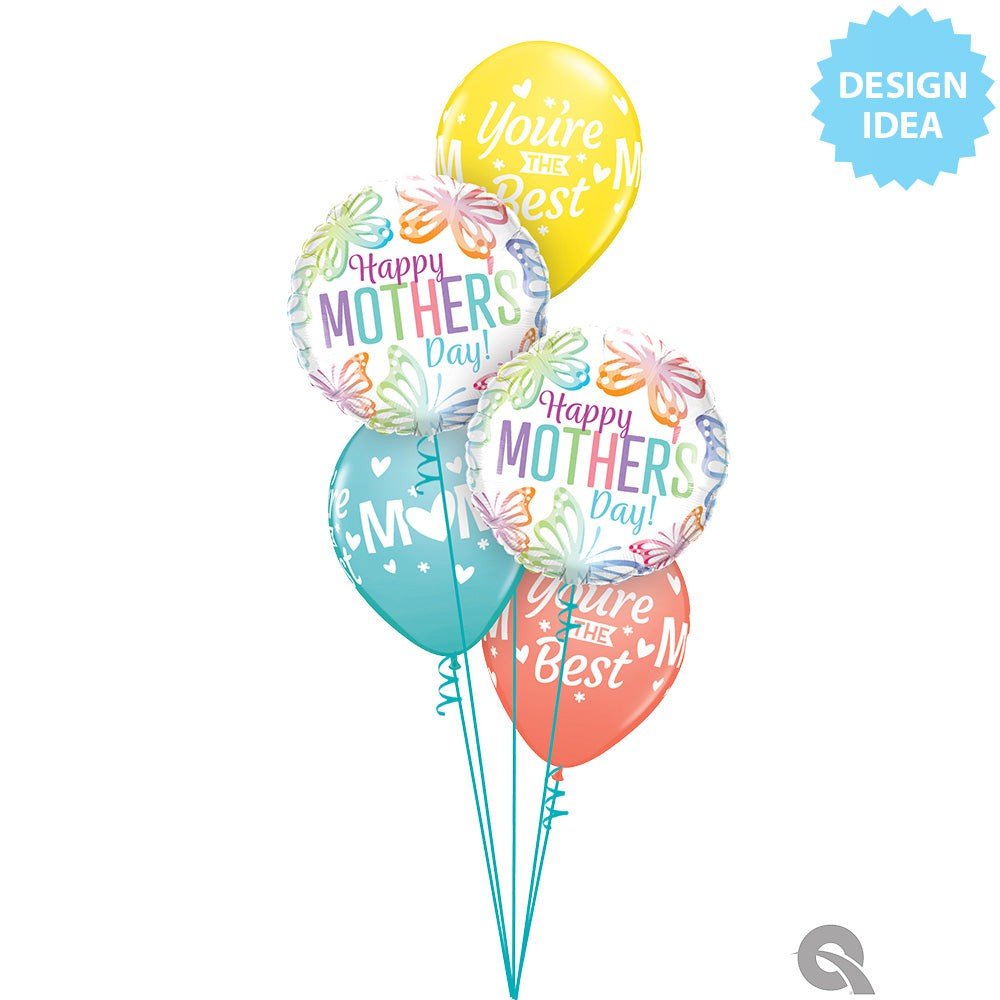 Foil Balloon Mother's Day Pastel Butterfly 18 Inch
