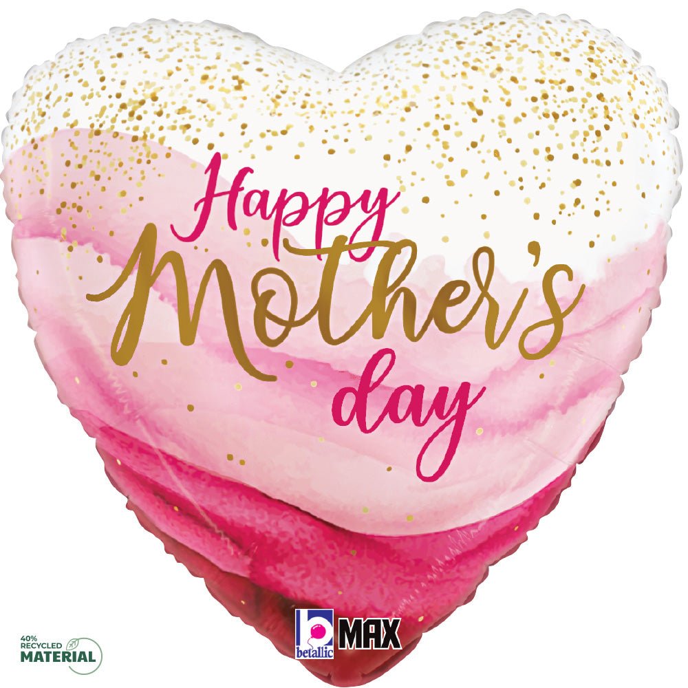 Heart Foil Balloon Mother's Day Pretty Pink