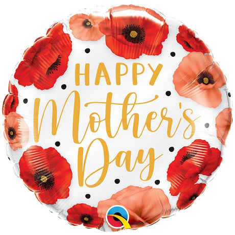 Foil Balloon Mother's Day Pretty Poppies