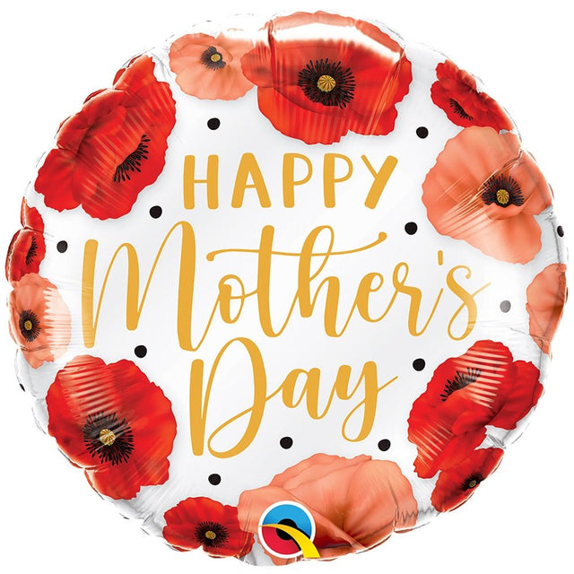 Foil Balloon Mother's Day Pretty Poppies