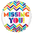 Foil Balloon Multi Chevron Missing You
