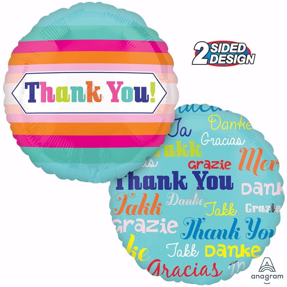Thank You Foil Balloon 18 Inch Multi Language