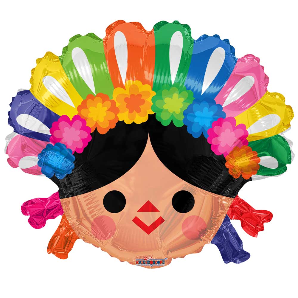 Foil Balloon Muneca Mexicana 18 Inch