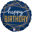 Navy Birthday Foil Balloon