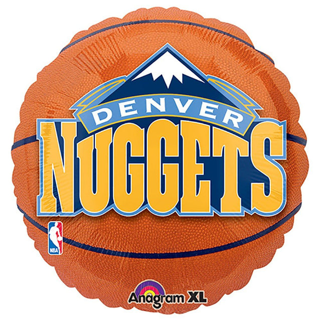 Foil Balloon Denver Nuggets Basketball 18 Inch