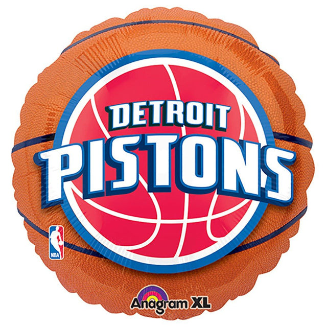 Foil Balloon Detroit Pistons Basketball 18 Inch