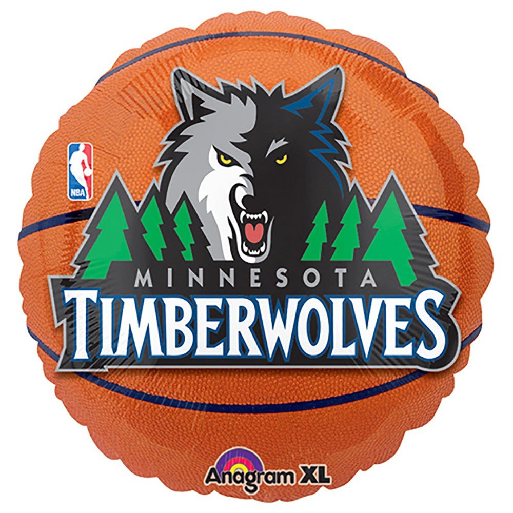 18 Inch NBA Minnesota Timberwolves Basketball Foil Balloon