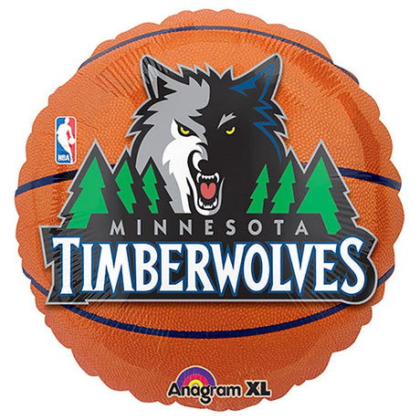 18 Inch NBA Minnesota Timberwolves Basketball Foil Balloon