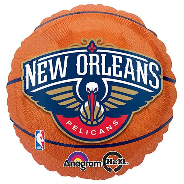 Foil Balloon New Orleans Pelicans Basketball 18 Inch