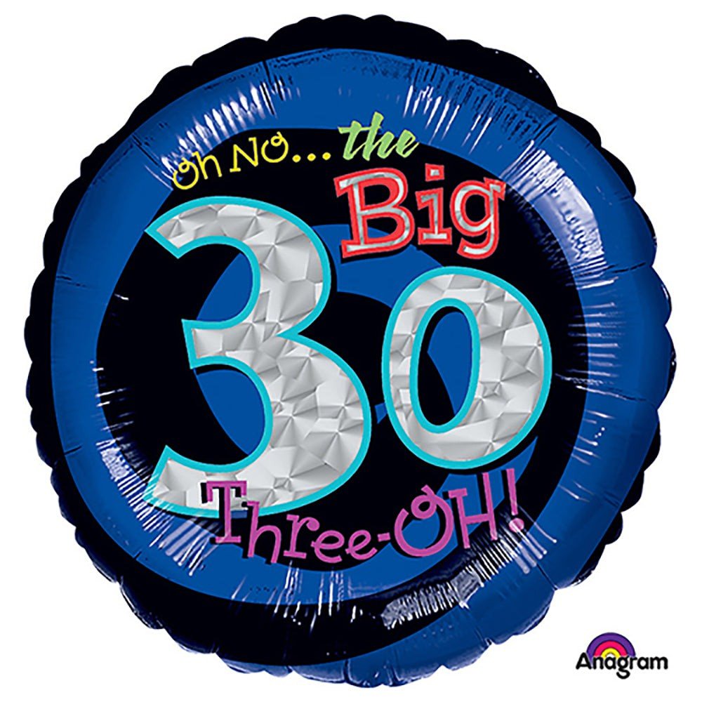 Foil Balloon 30th Birthday Packaged
