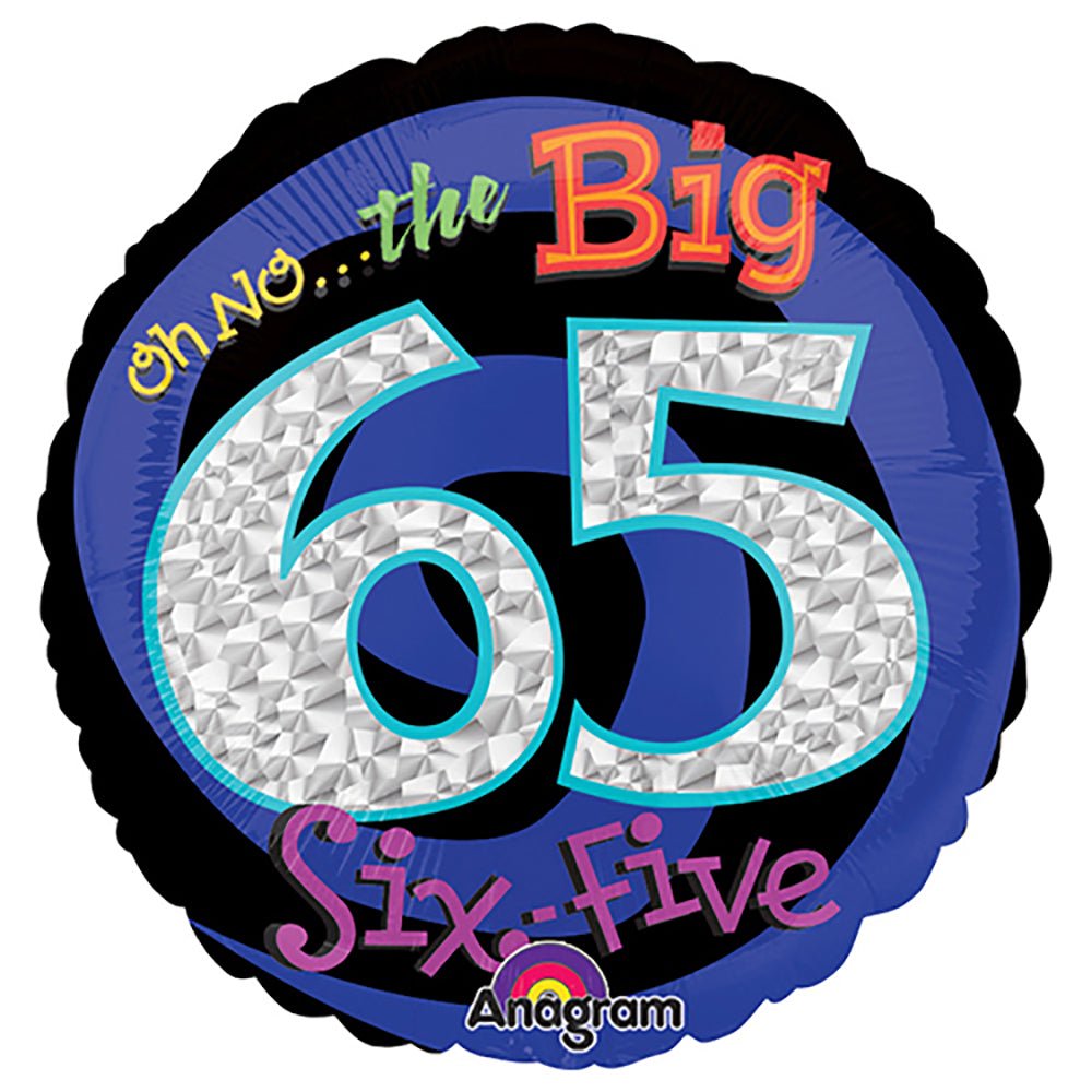Foil Balloon 65th Birthday Packaged