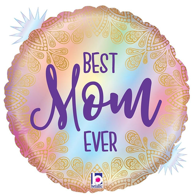 Foil Balloon Best Mom Boho 18 Inch