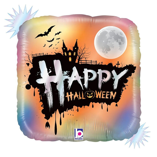 Halloween Foil Balloon 18 Inch Opal Happy Halloween