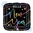 Foil Balloon Opal Hello New Year 18 Inch