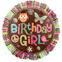 Foil Balloon Owl Hippie Chick Birthday Girl