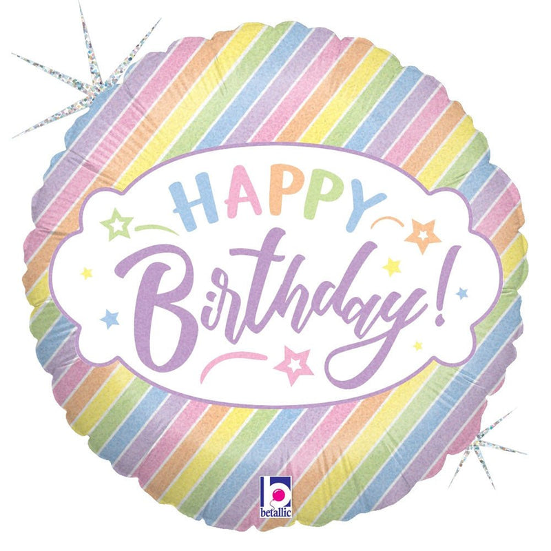 Foil Balloon 18 Inch Pastel Birthday