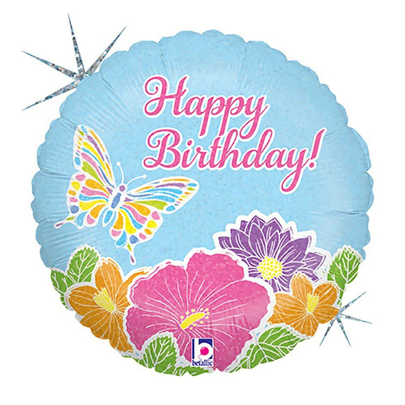 Foil Balloon Pastel Butterfly Birthday