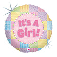 Foil Balloon Baby Girl 18 Inch Patchwork