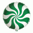 Foil Balloon Peppermint Candy Green 18 Inch