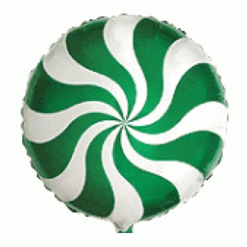 Foil Balloon Peppermint Candy Green 18 Inch
