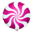 Foil Balloon 18 Inch Peppermint Candy Magenta