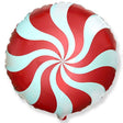 Foil Balloon Peppermint Candy Red