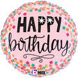 Pink Confetti Birthday Foil Balloon