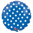 Foil Balloon Polka Dot Blue 18 Inch