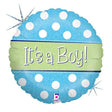 Foil Balloon Baby Boy Polka Dots