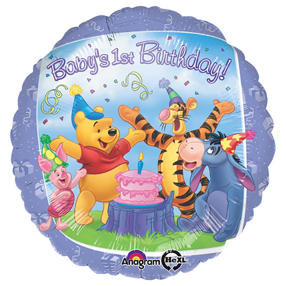 Foil Balloon Pooh and Friends 1st Birthday