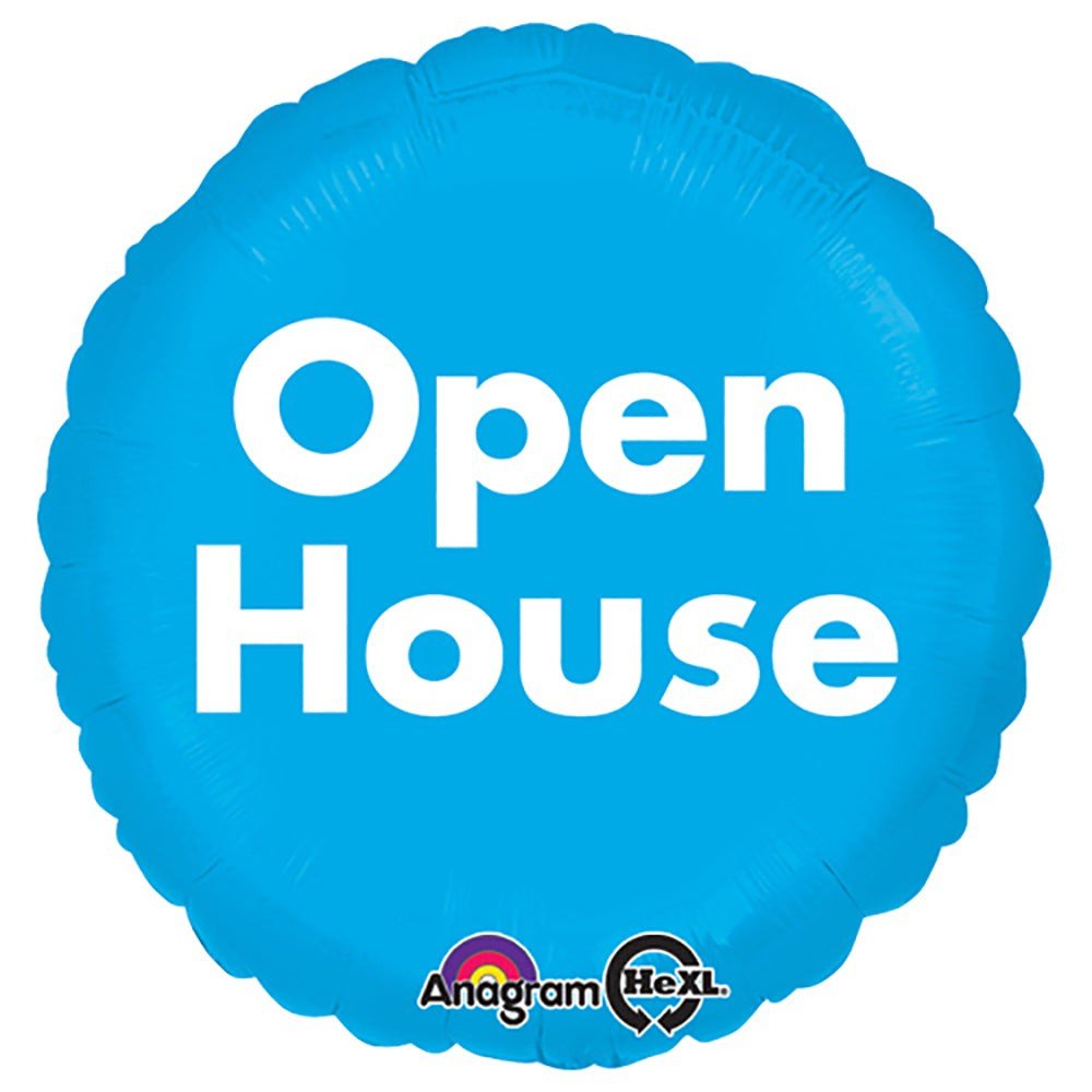 Foil Balloon P.O.P. Open House 18 Inch
