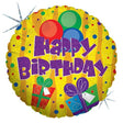 Birthday Foil Balloon Presents and Balloons