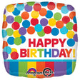 Birthday Foil Balloon Primary Rainbow 18 Inch
