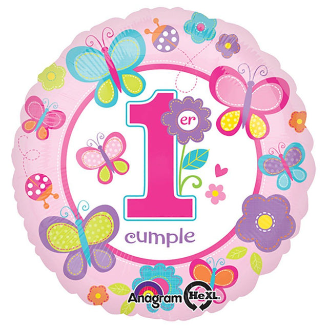 Foil Balloon 18 Inch Primer Cumpleanos Mariposa