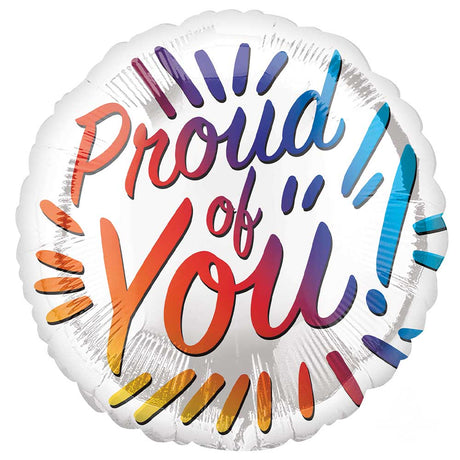 Foil Balloon Proud Of You Rainbow Letters